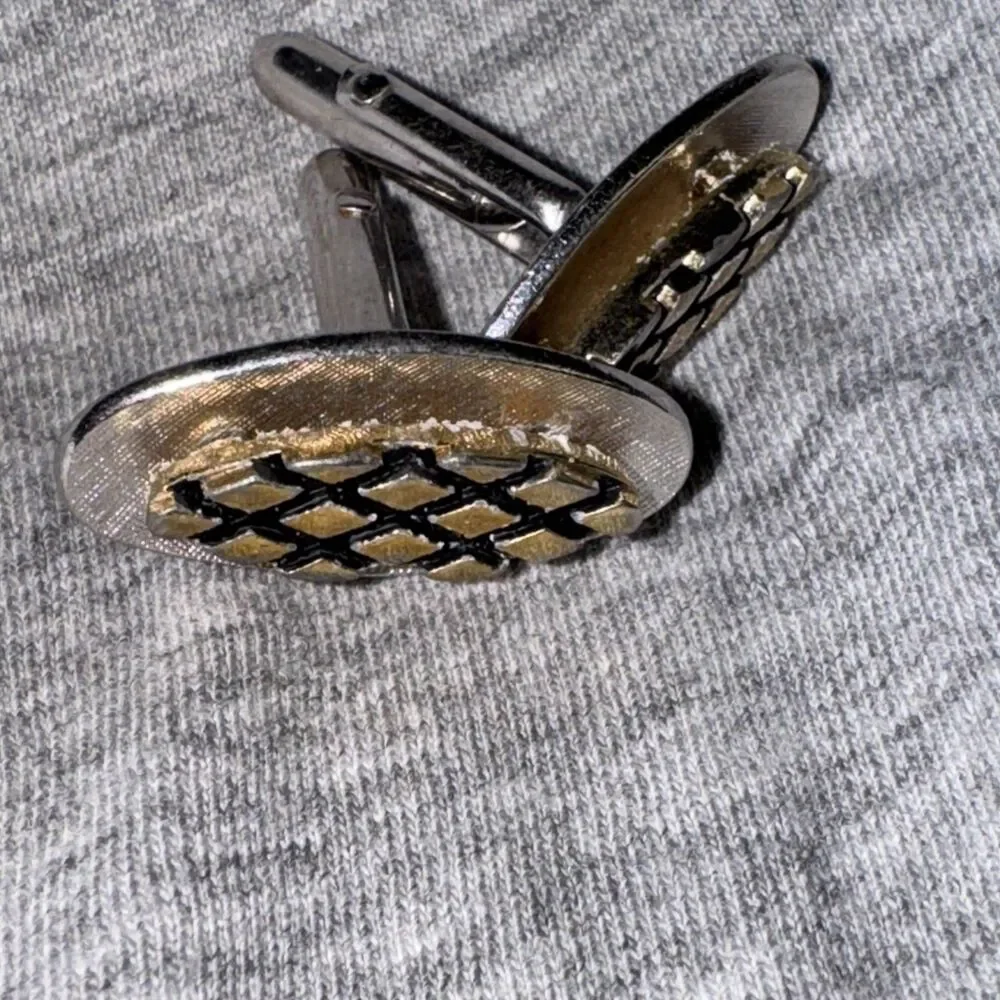 Vintage Swank Cuff Links Lot Of 4 Pair Roman Gemstone Silver Goldtone